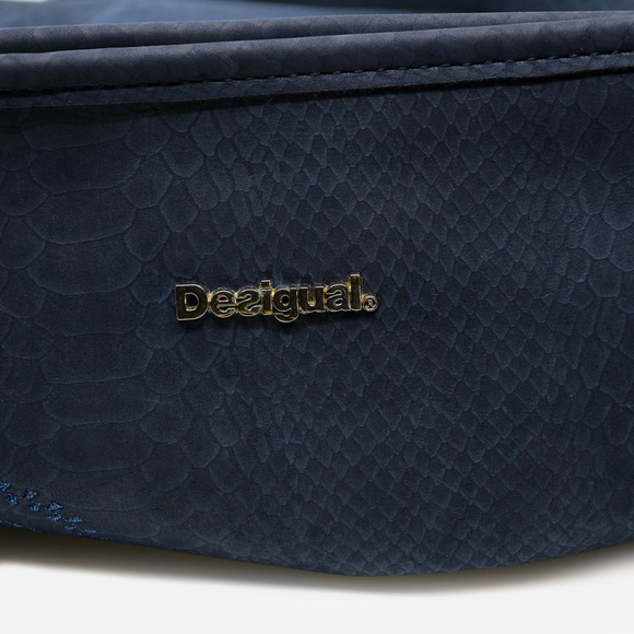 DESIGUAL Suede-Effect Shoulder Bag with Embroidery - Picture 8 of 13